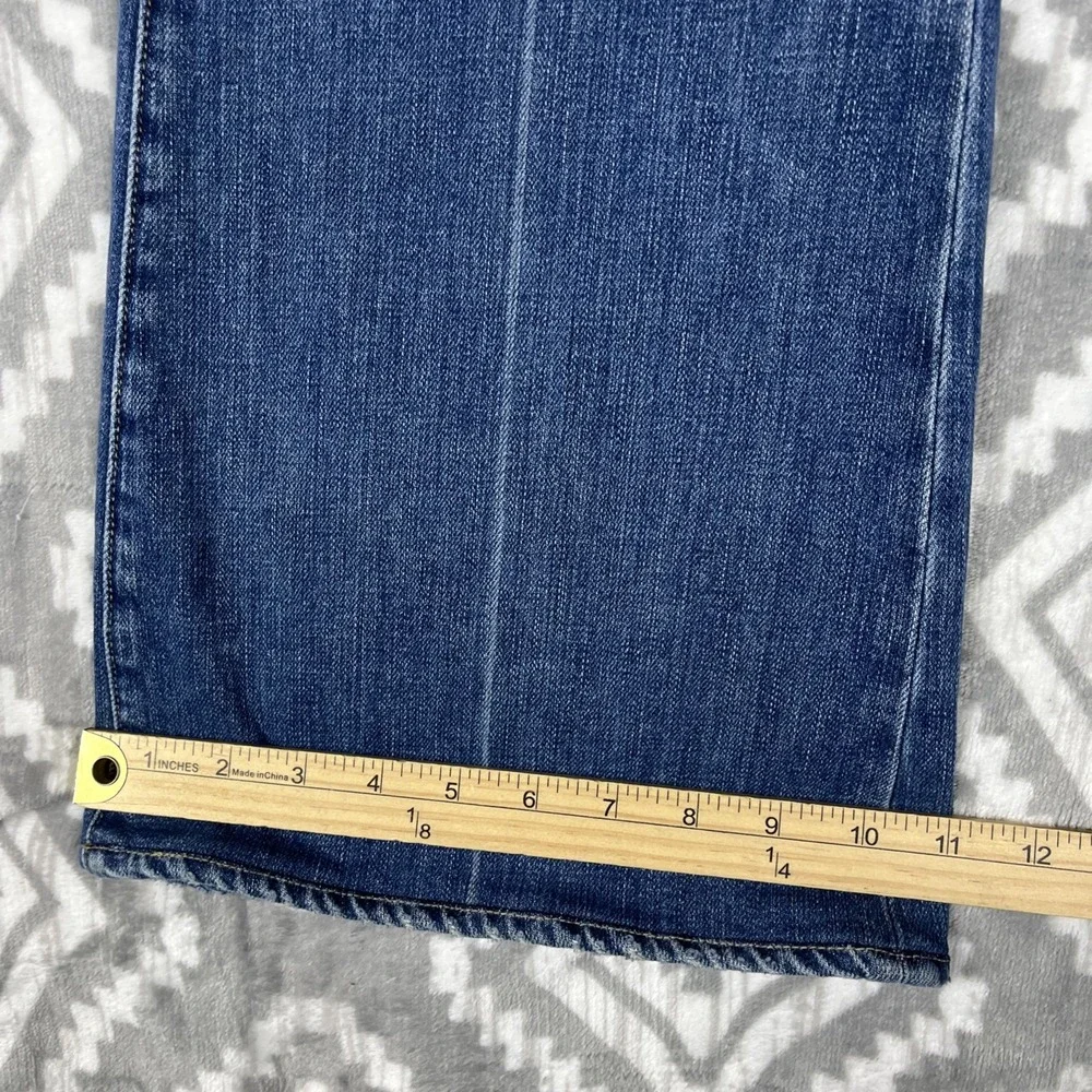 Paige Jeans Womens Size 31 Blue Robertson Mid Rise Relaxed Fit Wide Leg 31x32.5